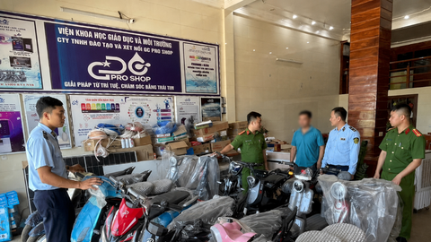 Nghệ An: Xử phạt một hộ kinh doanh phụ tùng xe máy giả mạo nhãn hiệu