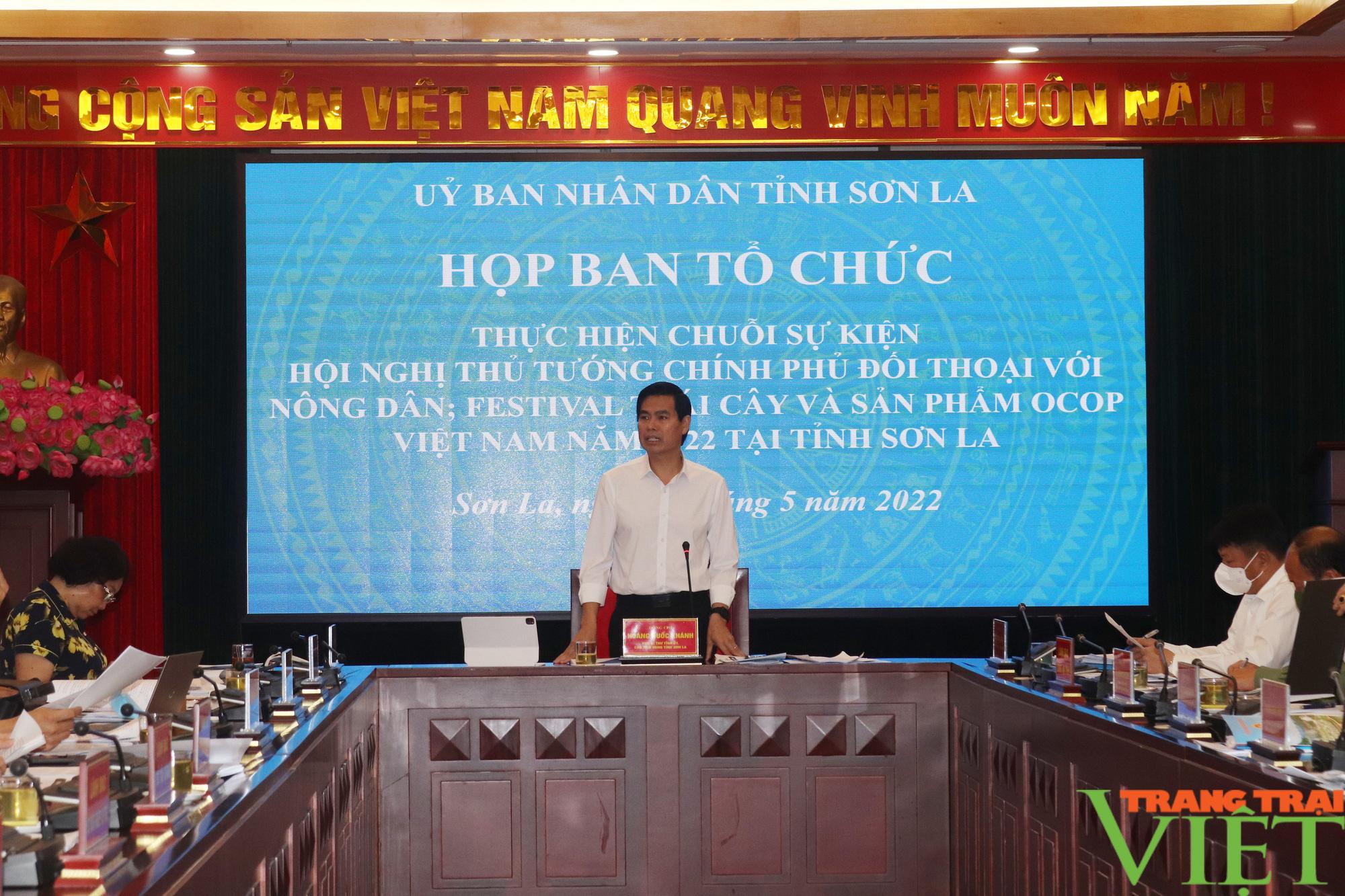 Sơn La: Họp Ban Tổ chức thực hiện chuỗi sự kiện Thủ tướng đối thoại với nông dân và Festival trái cây - Ảnh 3.