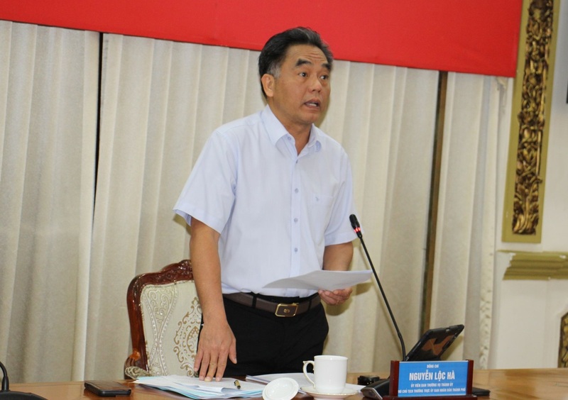 Phó Chủ tịch Thường trực UBND TP. Hồ Chí Minh Nguyễn Lộc Hà phát biểu tại hội nghị.