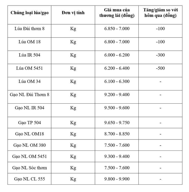 Bảng giá mang tính tham khảo.