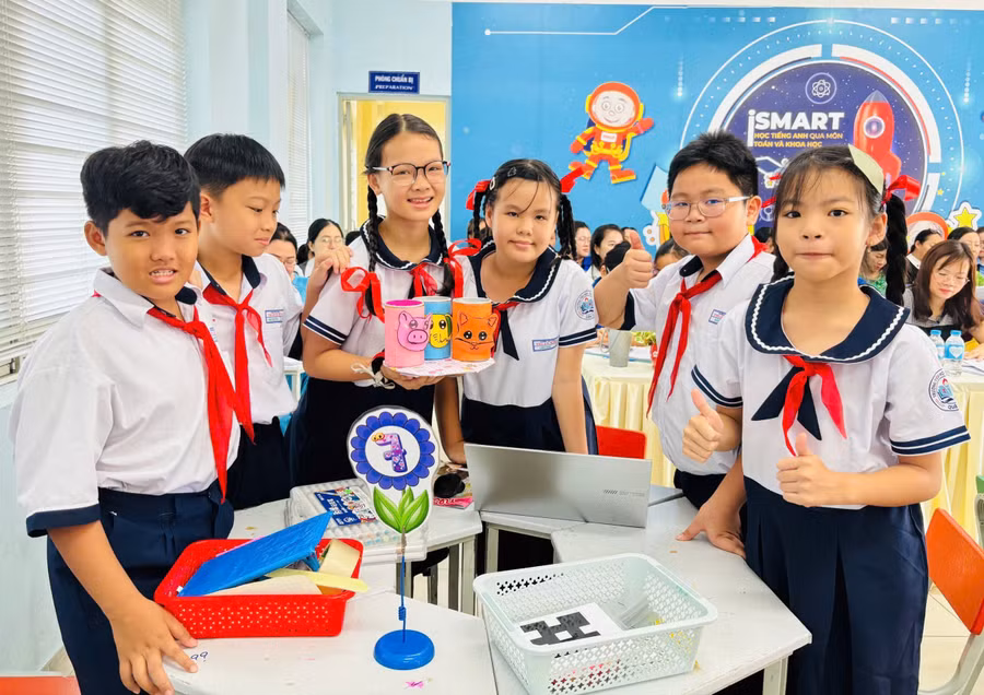 Giờ học của học sinh Trường Tiểu học Thuận Kiều (phường Đông Hưng Thuận, TPHCM).