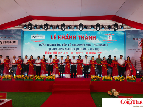 Thanh Hóa khánh thành giai đoạn I dự án gốm sứ xuất khẩu 200 triệu USD