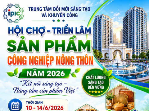 Hơn 300 gian hàng tham gia Hội chợ Triển lãm sản phẩm công nghiệp nông thôn năm 2026