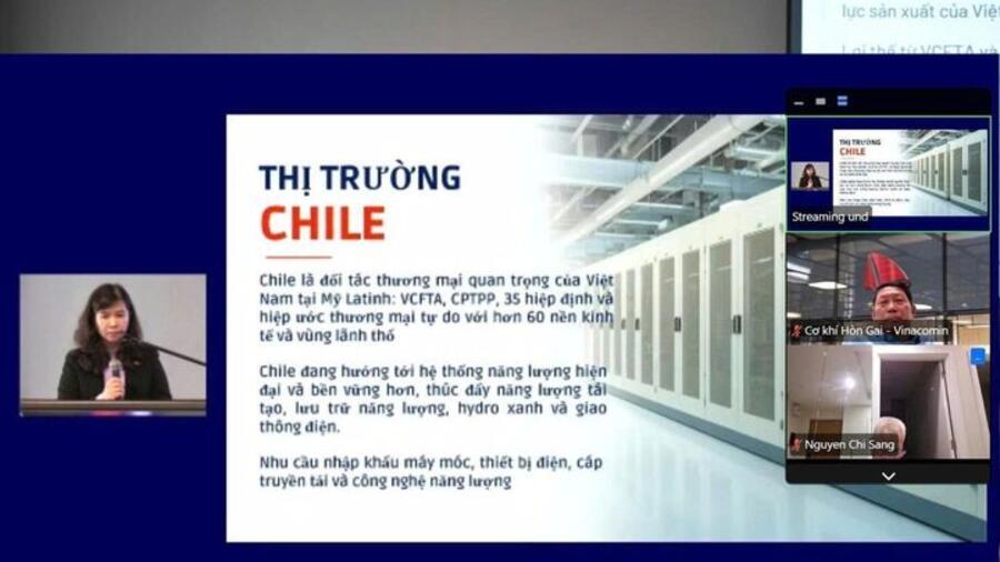 Kết nối doanh nghiệp thiết bị, máy móc năng lượng Việt Nam - Chile