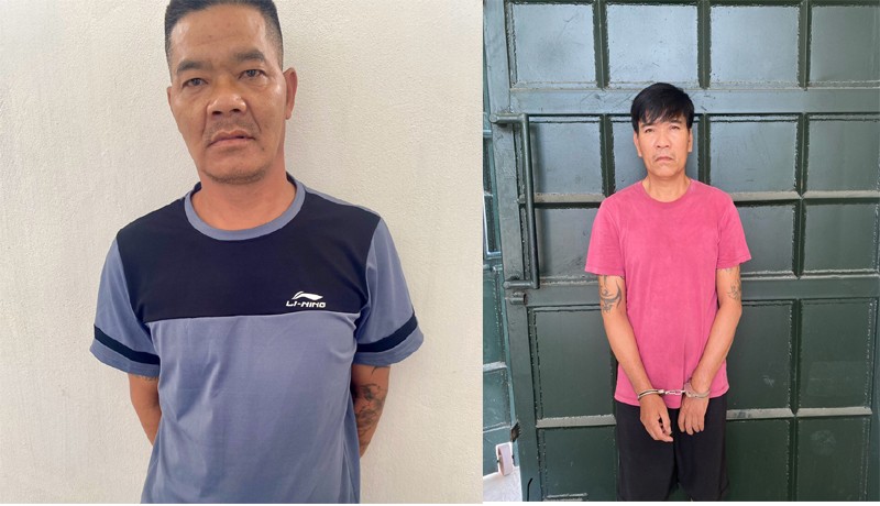 Đối tượng Lê Hùng Oanh (trái) và Phan Văn Hà Đối tượng Lê Hùng Oanh (trái) và Phan Văn Hà