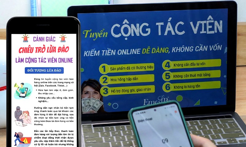 Cơ quan chức năng khuyến cáo người dân cảnh giác với thủ đoạn lừa đảo “việc nhẹ, lương cao” (Minh hoạ internet) Cơ quan chức năng khuyến cáo người dân cảnh giác với thủ đoạn lừa đảo “việc nhẹ, lương cao” (Minh hoạ internet)