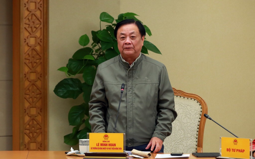 Bộ trưởng Bộ NN&PTNT Lê Minh Hoan phát biểu tại cuộc làm việc - Ảnh: VGP/Minh Khôi Bộ trưởng Bộ NN&PTNT Lê Minh Hoan phát biểu tại cuộc làm việc - Ảnh: VGP/Minh Khôi