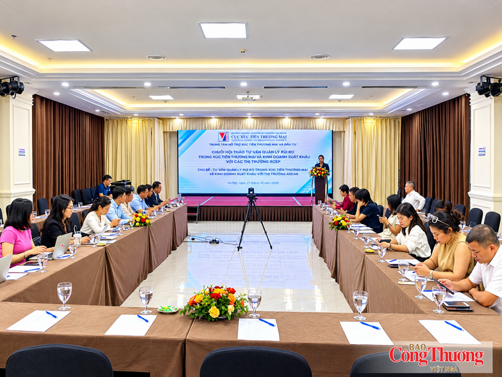 Hội thảo “Tư vấn quản lý rủi ro trong xúc tiến thương mại và kinh doanh xuất khẩu với các thị trường ASEAN”.
